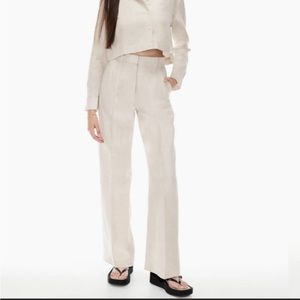 Aritzia Wilfred The Effortless Linen Pants - Natural Ecru [Hemmed NWT, 00]